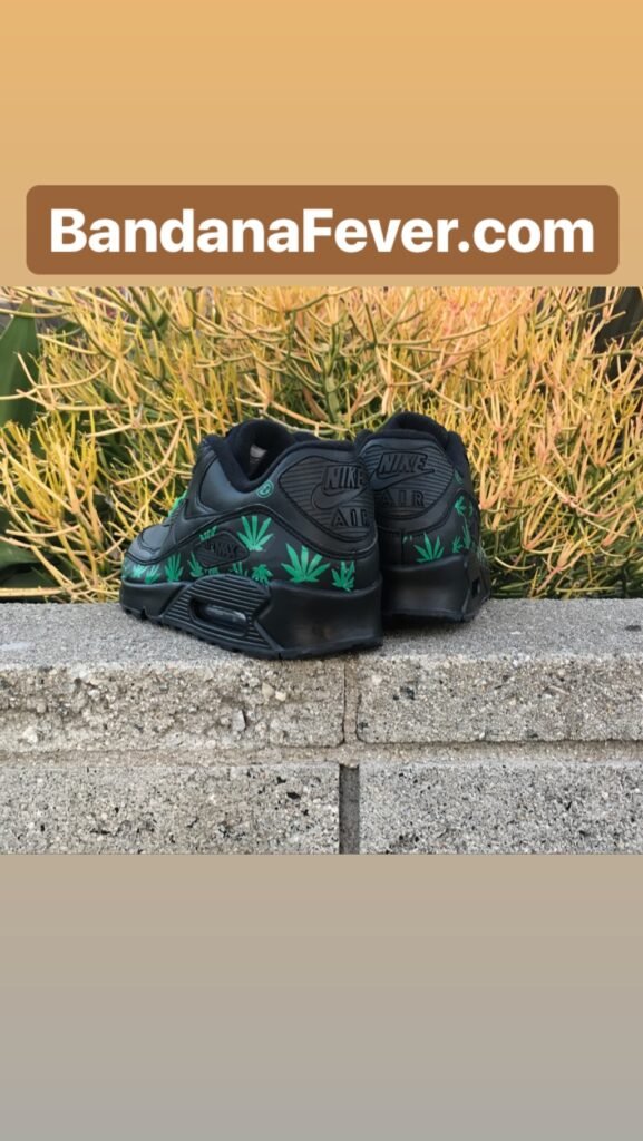 bandana fever designs custom nike air max 90 weed pot leaf