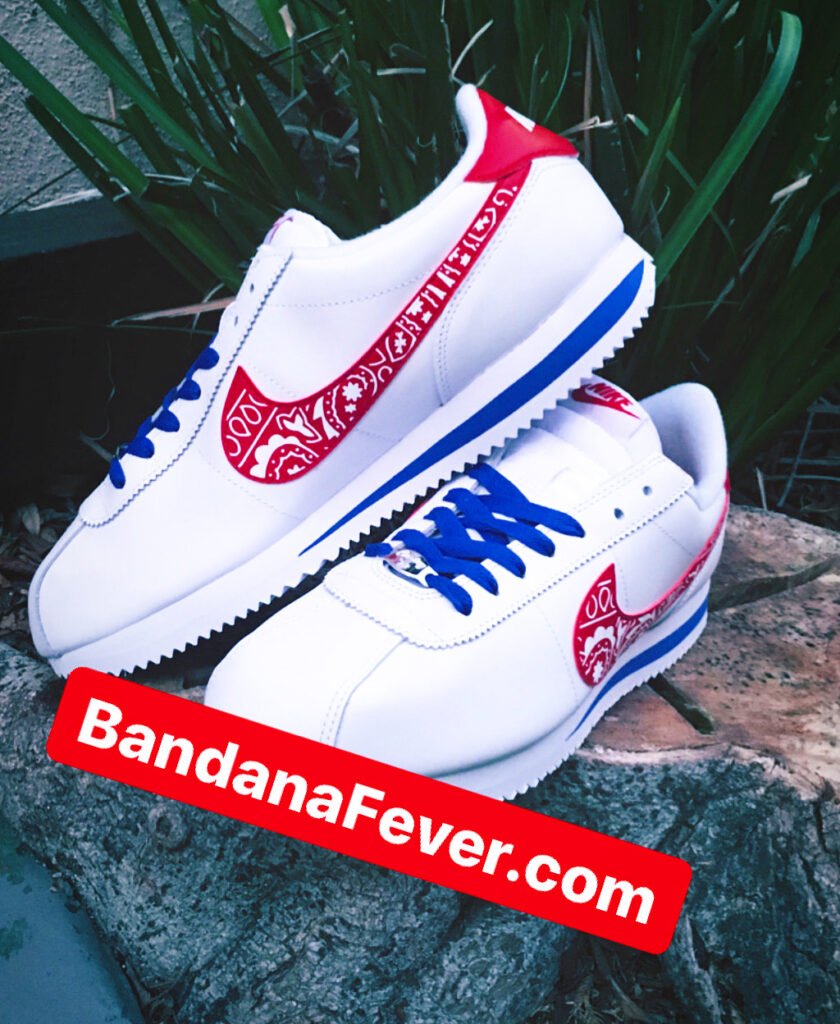 bandana fever designs custom nike cortez red bandana