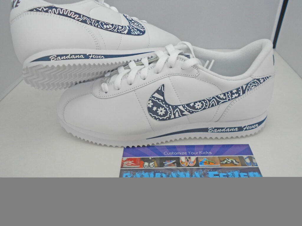 bandana fever designs custom nike cortez navy bandana