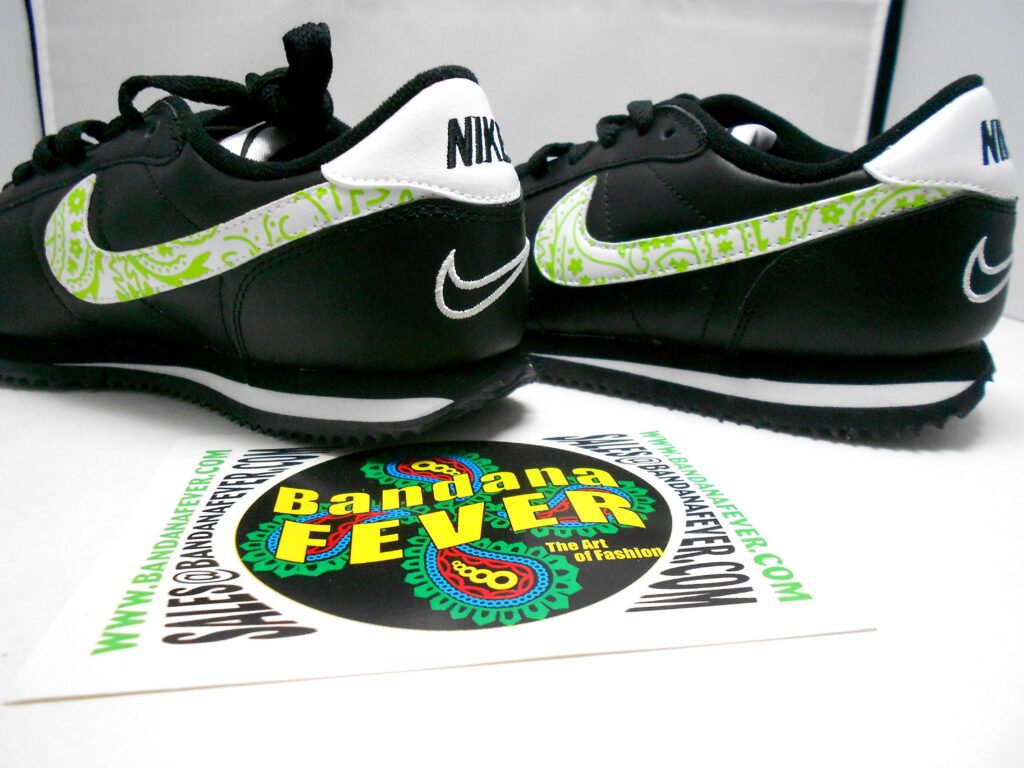 bandana fever designs custom nike cortez lime bandana