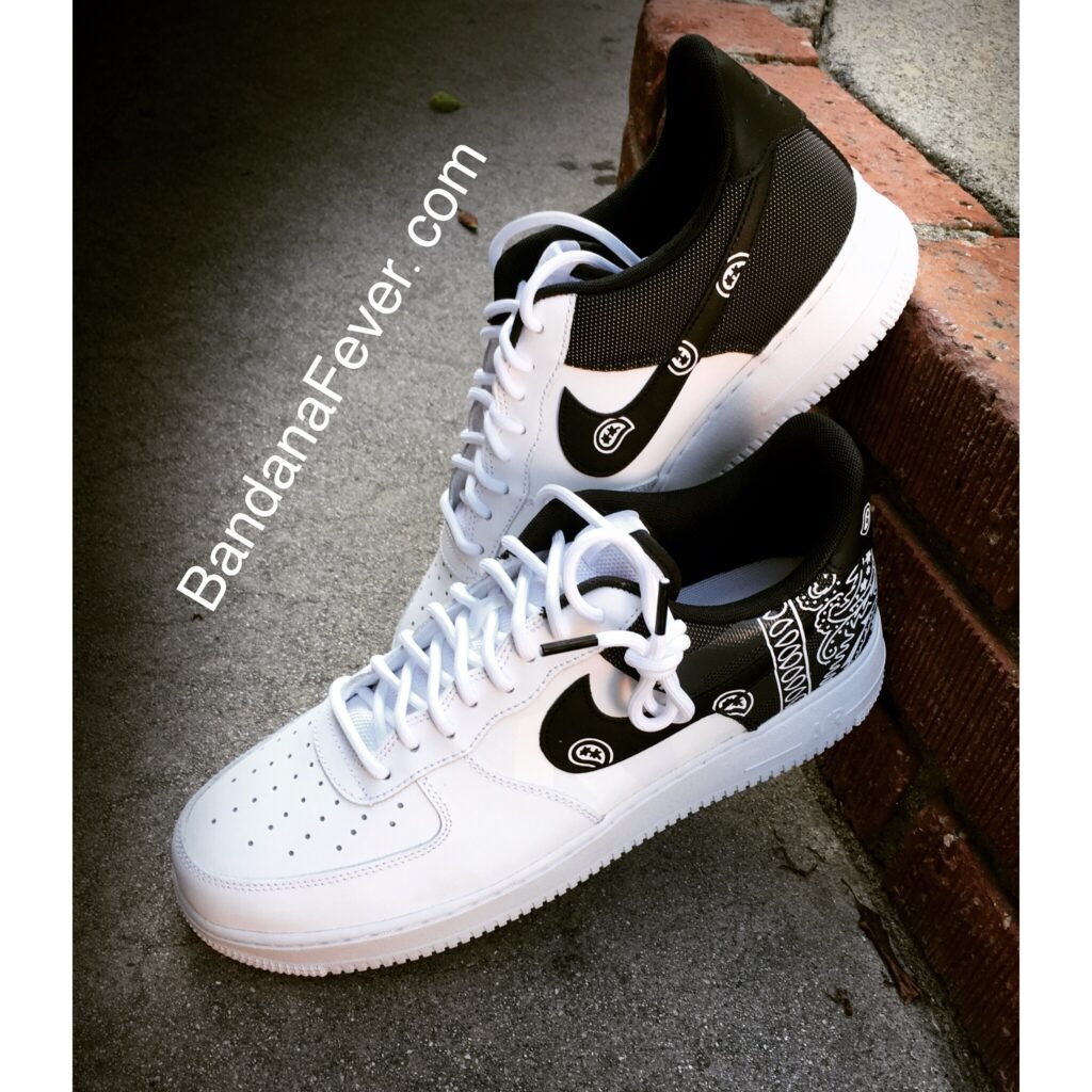 bandana fever designs custom nike air force 1 black bandana back