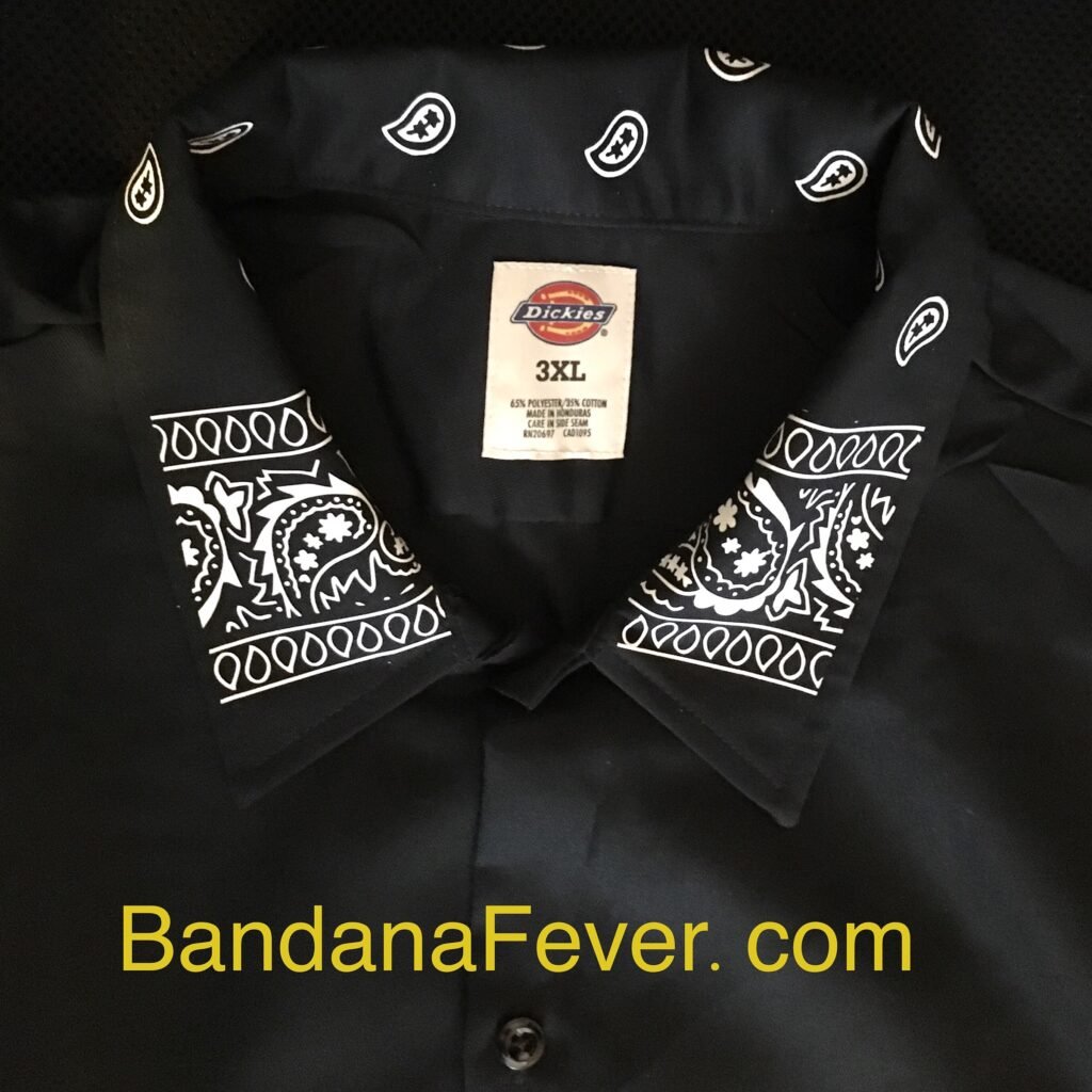 bandana fever designs custom dickies shirt black