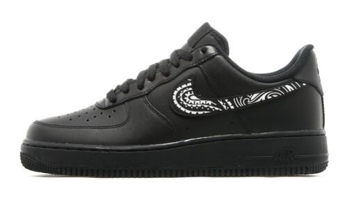 Black Bandana Custom Nike Air Force 1 Shoes Black Low Swoosh