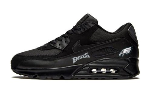 Bandana Fever Eagles Silver Custom Nike Air Max 90 Shoes Black