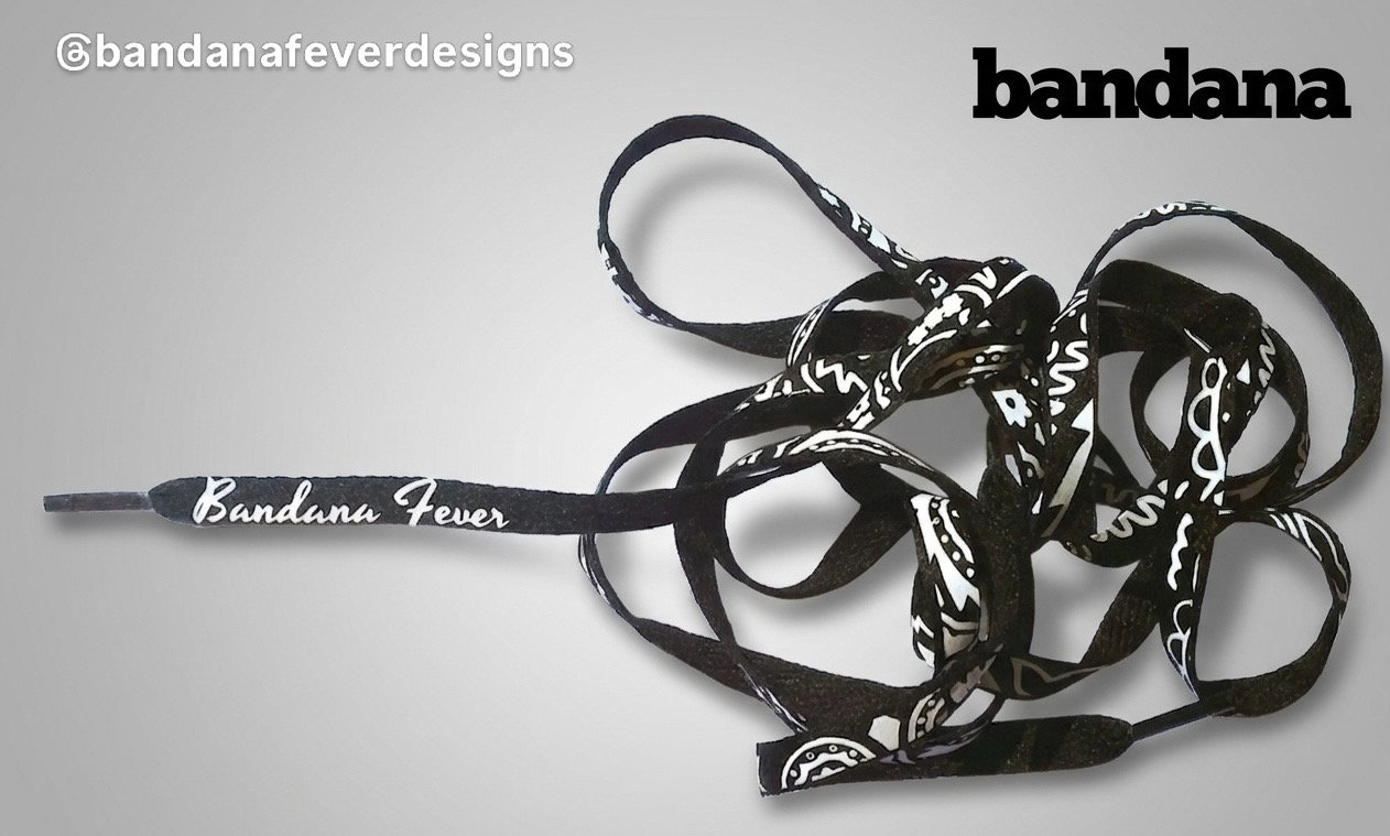 Bandana x Laces Black Bandana