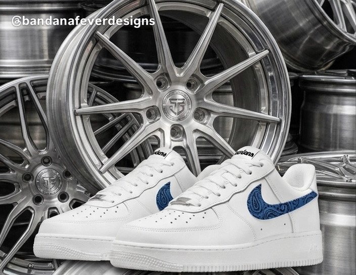 Bandana x Nike AF1 Navy Black Bandana Swoosh
