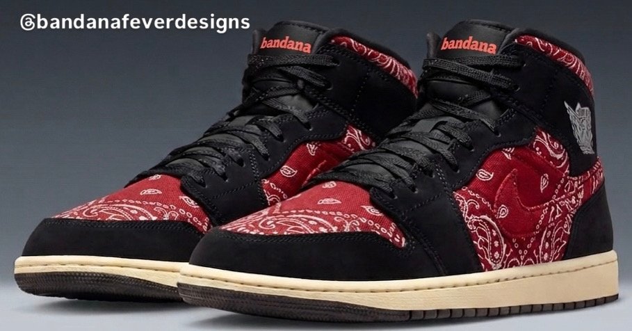 Bandana x Nike AJ1 Red Bandana