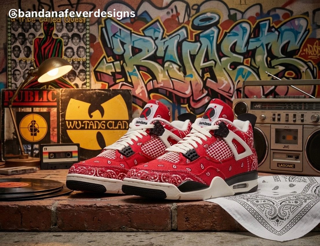 Bandana x Nike AJ4 Red Bandana