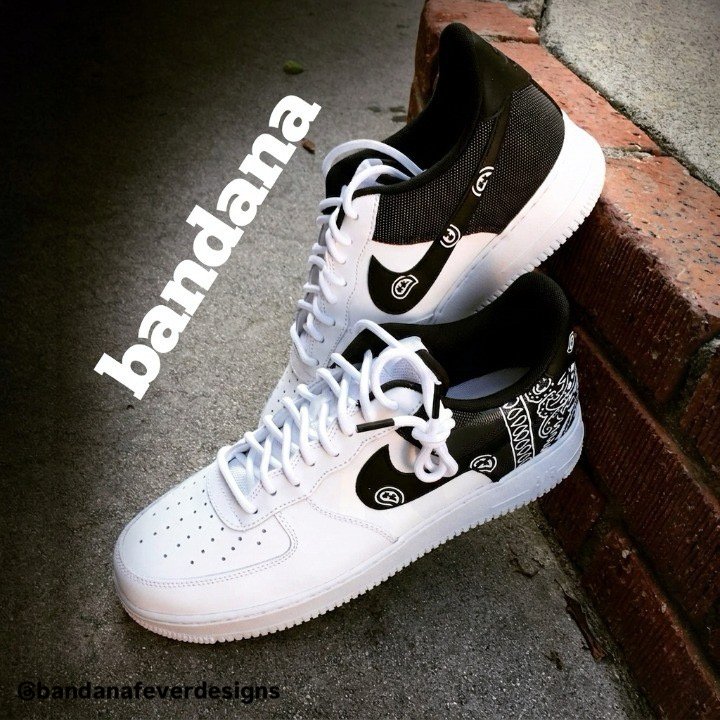Bandana x Nike AF1 Black Bandana Back