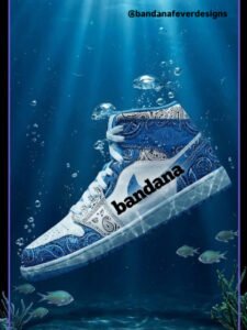 Bandana x Nike AJ1 Blue Bandana