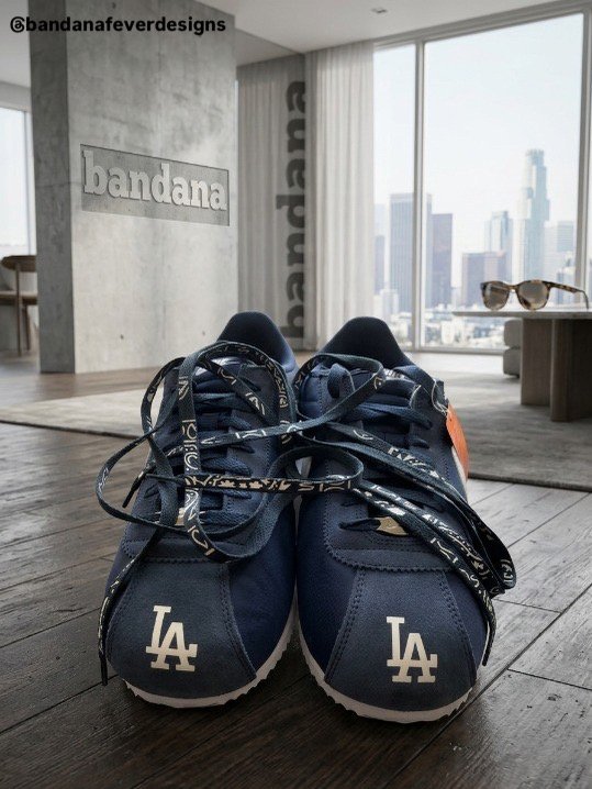 Bandana x Laces Navy Bandana Dodgers Cortez