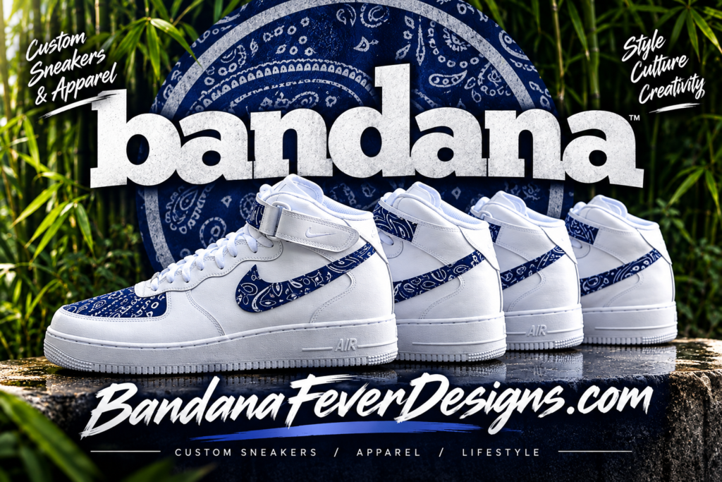 Bandana x Nike AF1 Mid Navy Bandana