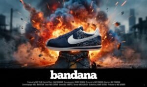 Bandana x Nike Cortez Navy Bandana Half