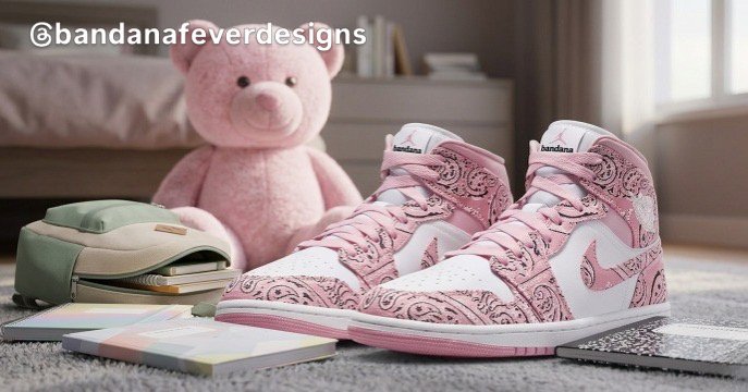 Bandana x Nike AJ1 Pink Bandana