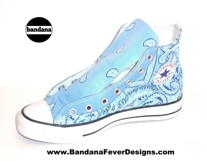Bandana x Converse Hi Powder Blue Bandana