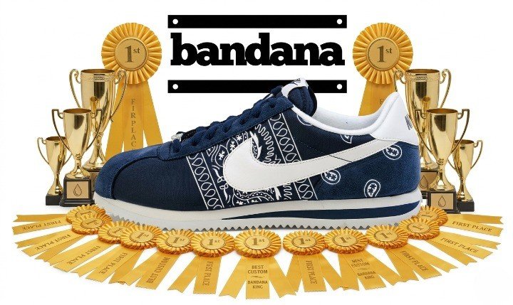 Bandana x Nike Cortez Navy Bandana