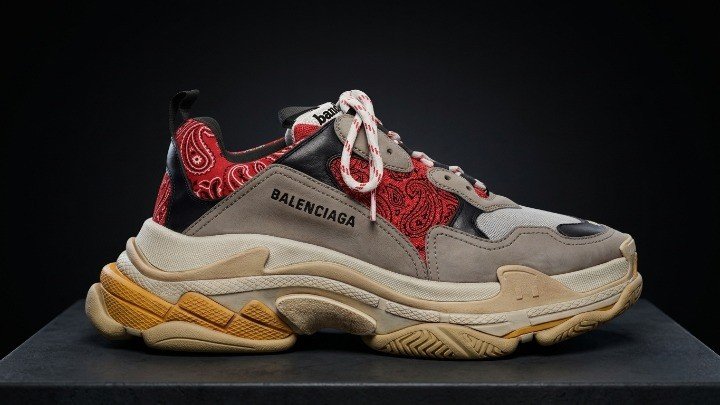 Bandana x Balenciaga Triple S Red Bandana