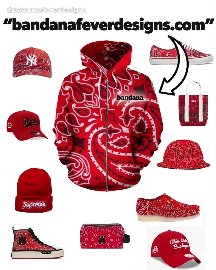 Bandana x Moodboard Red Bandana Hoodie