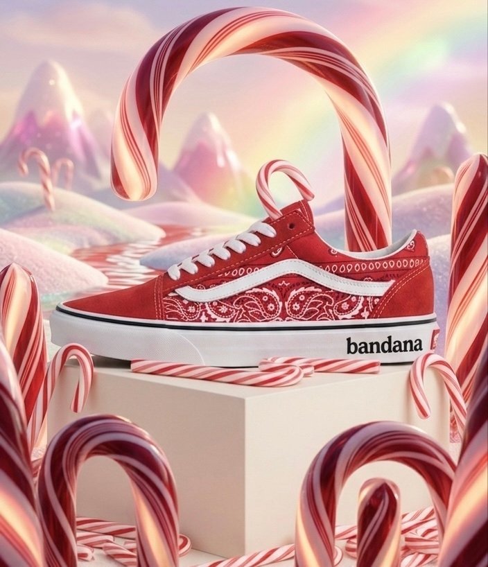 Bandana x Vans Old Skool Red Bandana