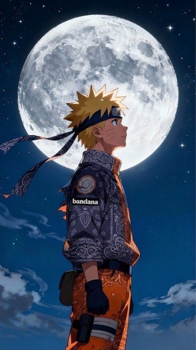 Bandana x Naruto Navy Orange Bandana